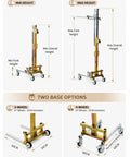 Heavy Duty Portable Lifting Stacker For Easy Wall Cabinet Installation And Heavy Panel Placement Manual Floor Material Lift with height settings.