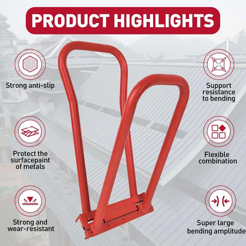 Heavy Duty Standing Seam Roofing Hand Seamer With Rubber Grommets for Lock Seams and metal roofing projects displayed with features.