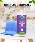 Pure Mineral Oil for Cutting Boards and Food Prep Surfaces Legit Food Grade Kosher GMO Free Deep Penetrating Wood Protector bottle