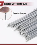 72 Piece 14G Bicycle Spokes Set 121mm For 26 Inch And 700c Wheels, Carbon Steel Galvanized Silver Tone, easy to operate threading