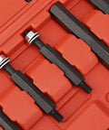 Heavy Duty 14PCS Bearing Puller Kit And Gearbox Separator Set Alloy Steel Pro Tools For Auto Gear Shaft Fix L Leg Puller For Pulley Flywheel Removal Wheel Hub Axle Shaft Work Quick Setup On Cars Trucks Helps Nail The Job Quick No Drama, red case with alloy steel pullers