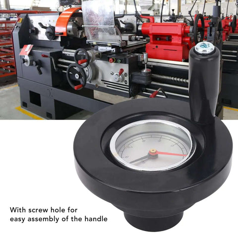 Dial Hand Wheel Position Indicator 12x100mm with Handwheel Handle for glass, food, die casting machinery real time readout