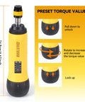 Torque Screwdriver Kit With 39 Bit Set Adjustable 10 to 70 In Lb Range Quarter Inch Quick Release Drive Pro Grade Precision Plus Or Minus Six Percent Accuracy Great For Scope Mounts Bike Maintenance Electronics And DIY, 16.8cm preset torque screwdriver