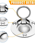 Round Flush Pull Ring Handle 316 Stainless Steel Recessed Pull for Boat Hatch Latch and Furniture Doors product details