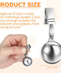 Hand holding 12 Pack Stainless Steel Tablecloth Weights With Clips For Outdoor Picnic Garden Patio Party Camping Dinner Table Cover Stay Put Rustproof Easy Clamp On Stabilizers