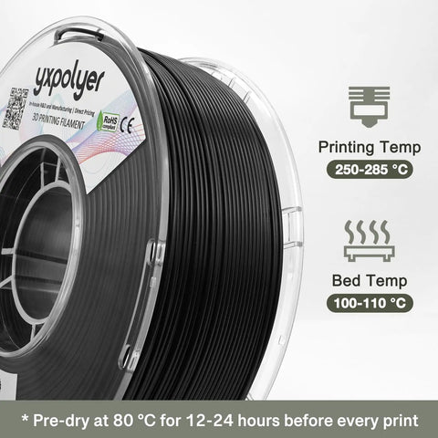 High Quality Pa6 Nylon 3D Printing Filament 1.75Mm Black Reel 1Kg Pack Hella Tough And Heat Resistant Built Like A Tank For Heavy Duty Creations And Rapid Prototyping