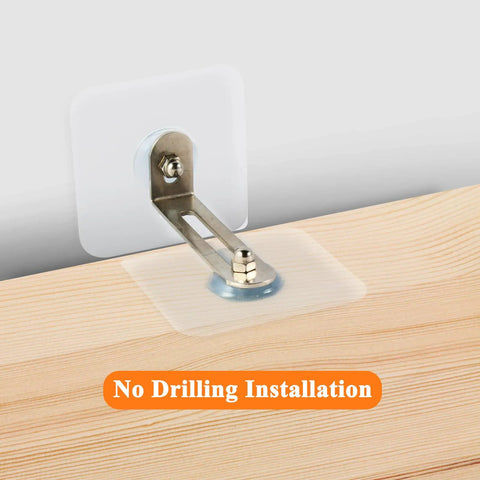 No Drill Furniture Wall Anchors Set, 10 Pairs Anti Tip Straps For Baby Proofing, Easy Peel And Stick installation on wood