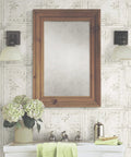 White Tin Tile Metallic Peel And Stick Wallpaper Easy Install DIY Friendly Repositionable And Removable No Mess Accent Wall Decor 20.5 Inch Wide By 16.5 Feet Long Covers About 28.2 Sq Ft in bathroom with mirror and sconces