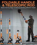 All In One Drywall Sander With Extendable Handle And LED Light, 8.5 Amp Popcorn Ceiling Removal Tool used on ceiling