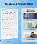 Deep Pleated HVAC Air Filter 16x25x1 6 Pack MERV 8 MPR 700 15.5 x 24.5 x 0.8 Inches With Reusable ABS Frame shown with compatibility guide