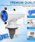 Upgraded Heavy Duty Washer Drain Pump Filter Assembly Direct Oem Swap For Ge Washing Machines, with leakproof gasket and rust-resistant plastic housing.