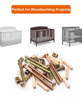 Must Have Hardware Replacement Kit For Cribs And Furniture With Barrel Nuts And Wood Dowels M6 Hex Drive Socket Cap Screws