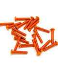 20 Pcs M3x16mm Button Head Screws In 6063 Aluminum With Hex Socket Anodized Orange Finish Durable Fasteners For RC Cars Drones Bikes And DIY Projects High Strength Aluminum Hardware
