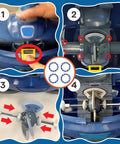 Four Pack Pool Cleaner Engine And Wheel Bearing Kit For Zodiac MX6 MX8 Elite Replacement Parts Easy Install Durable Build Keeps Your Pool Cleaner Running Smoothly, four bearings