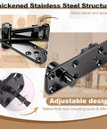 Heavy Hitter Hidden Door Pivot Hinge With Slick 360 Degree Rotation And Rock Solid Stainless Steel Hardware Kit For Secret Bookshelf And Swing Door Upgrades In Sleek Matte Black Finish thickened stainless steel pivot hinge with adjustable design for easy door mounting.
