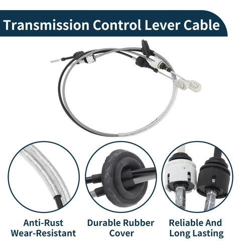 Manual Transmission Gear Shift Cable For Saturn Vue 2003 To 2007 Replacement 21996492 Fits 2.2L 2.4L 3.0L 3.5L Keeps Shift Lever Aligned With Actual Gear And Prevents Misoperation, braided cable with rubber cover