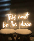 Large LED Neon Sign This Must Be The Place Wall Decor for bedroom bar office cafe party romantic night light 21.65 x 12.4 inches