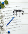 Three Pack M Shaped Metal Sheet Music Clip Bookmark Black For Page Markers And Score Holders Keeps Your Sheet Music In Place During Practice And Performances Like A Pro. black metal clip on sheet music pages