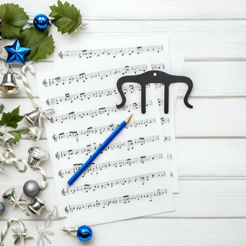 Three Pack M Shaped Metal Music Book Clip Page Holder For Sheet Music And Scores, Piano Sheet Music Holder Clip, Music Stand Clip, Built Tough Metal Page Clips For Practice, Rehearsal And Performance on sheet music