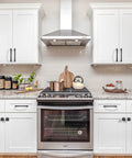 Modern kitchen with 10 Pack 4 Inch Matte Black Cabinet Pulls For Kitchen Cabinets Cupboards Durable Zinc Alloy Handles With Corrosion Resistant Finish