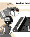 Heavy Duty Precision Workbench Plate Kit With Powder Coated Steel Frame close-up, showing screws and pre-drilled plate.