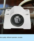 Front view of SCS10UU Linear Ball Bearing 10mm ID Aluminum Slide Block For CNC And 3D Printer with steel balls