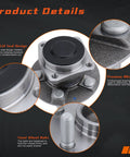 Close-up of Pair Rear Wheel Bearing And Hub Assembly For Toyota Celica 2000 To 2005, Corolla 2003 To 2008, Matrix 2003 To 2008, And Pontiac Vibe 2003 To 2008 5 Lug Non ABS FWD Only