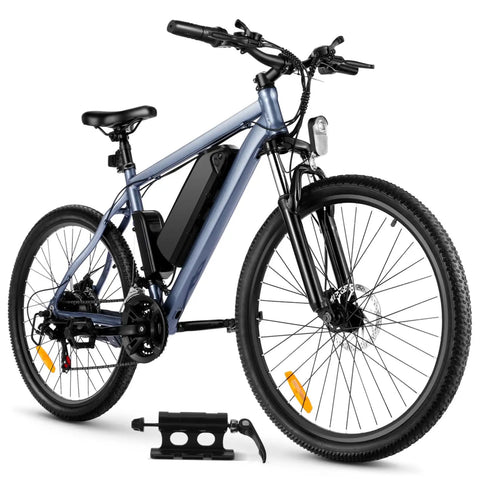 Sturdy Aluminum Roof Rack Bike Carrier Mount With Quick Release Fork Bracket Built Tough For Easy Car Roof Transport shown next to mountain bike