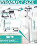 No Sweat 3 Inch Valance Clips For Horizontal Window Blinds, 12 Pack Plastic Mounting Retainers size chart showing dimensions