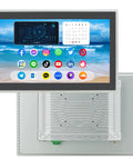 Rugged 15.6 Inch Android 11 Industrial Embedded Interactive Touchscreen Monitor With Smooth Capacitive Multi Touch Tablet displayed with interface.