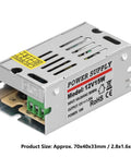 Solid As A Rock Regulated Switching Power Supply 12 Volt 0.25 Amps 15 Watt Led Driver in metal housing for efficient LED use.