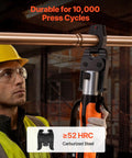 Technician using ProPress 5-Piece Pressing Kit With 1/2, 3/4, 1 And 1-1/4 Inch Rings And R8 Actuator For Copper Piping.