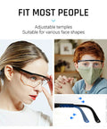 Clear Anti Fog Safety Glasses With UV400 Protection, Anti Scratch Lenses, Adjustable Temples, Unisex Eyewear worn by adults and child