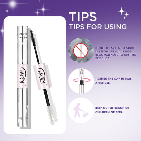 Instructions for Lash Bond And Seal Waterproof Adhesive For Cluster Lashes Double Ended Eyelash Glue