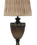 Clinton Resin Table Lamp With Pleated Fabric Shade Harp And Finial Included Durable Resin Construction 150W 3 Way Lighting For Living Room Bedroom Or Desk Classic Yet Modern Your Go To Lamp