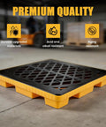 Spill Containment Platform 24 Inch Square 4 Inch Deep Heavy Duty Plastic Pallet With Drain 6 Gallon Sump Fits One 55 Gallon Drum