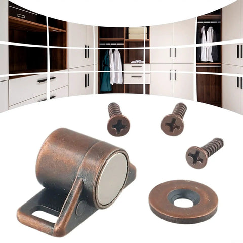 Magnetic Cabinet Door Catch Zinc Alloy Latch For Kitchen And Bedroom Furniture Heavy Duty Hold Quiet Close Action Durable