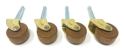 1 1/4 Inch Hardwood Furniture Casters Pack Of 4 For Vintage And Antique Pieces Ideal Replacement For Hoosier Cabinets Dining Tables And Chairs Perfect For Restoration And Easy Rolling Upgrade