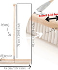 Heavy Duty Push Broom With Rock Solid Four Layer Stiff Plastic Bristles And A Beefy Wooden Handle dimensions displayed