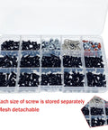 Traxxas Compatible 520 Piece Universal RC Screw Kit Screws Assortment Set All In One Durable Metal Build Gear Up For Arrma Redcat HPI Axial SCX10 Losi 1/8 1/10 1/12 1/16 Scale RC Cars Trucks Crawlers stored in case