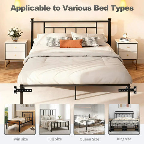 Rock Solid Heavy Duty Headboard Brackets For Adjustable Bed Bases Extra Thick Carbon Steel mounts on various bed sizes.