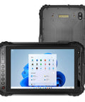 Built Like A Tank 8 Inch Windows 11 Pro Rugged Tablet Featuring Intel Core I5, 8Gb Ram, 256Gb Storage, IP65 waterproof seals and heavy duty armor plating.