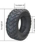 All Terrain Tubeless Off Road ATV UTV Tires Set Of 2 20X10-10 6PR Deep Tread High Traction shown with size specifications.