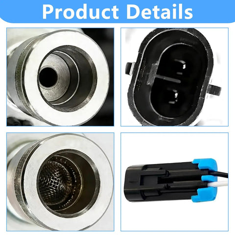 12V Inline Fuel Transfer Pump For Navistar DT466E DT530E HEUI Engines No Fuss Drop In Fit For 4000 7000 8000 Prostar Trucks Replacement OE 480234 433335790251C1, close-up connector views