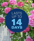 3 In 1 Insecticide And Fungicide For Plants Ready To Spray 32 Oz Boss Level Pest Defense Kills Aphids Whiteflies Japanese Beetles And Plant Mites While Fighting Plant Diseases label on blooming pink roses with claim lasting up to 14 days.