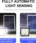 Image showing JUDYSSY Solar Street Light W/Remote Control with solar panel and automatic light sensing features.