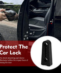 Heavy Duty Silicone Car Door Slam Blockers Four Piece Set Universal Vehicle Shock Absorbers For Zero Thud Rides Smoother Panel Closes And Rust Shield In Glossy Black installed on a car door.