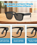 100 Pack LED Light Diffusion Stickers Kit For Smart Glasses Compatible With Wayfarer Style Frames demonstration effects.