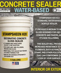 Heavy Duty Water Based Acrylic Concrete Sealer Featuring Dang Solid Medium Gloss And Low Voc Formula For Driveways And Patios Non Yellowing Indoor Outdoor Masonry Coating Easy Apply Five Gallon Tub with water resistant sealant.