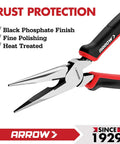 Four Piece Pliers Set With 8 Inch Diagonal Nose Pliers, Long Nose, Slip Joint, And 10 Inch Groove Joint Pliers, carbon steel, ergonomic